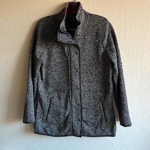 Eddie Bauer Women's Dark Grey Sweater Fleece Full Zip